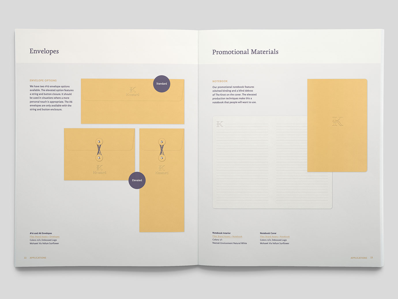 Kinward Brand Manual, Envelopes and Promotional Materials